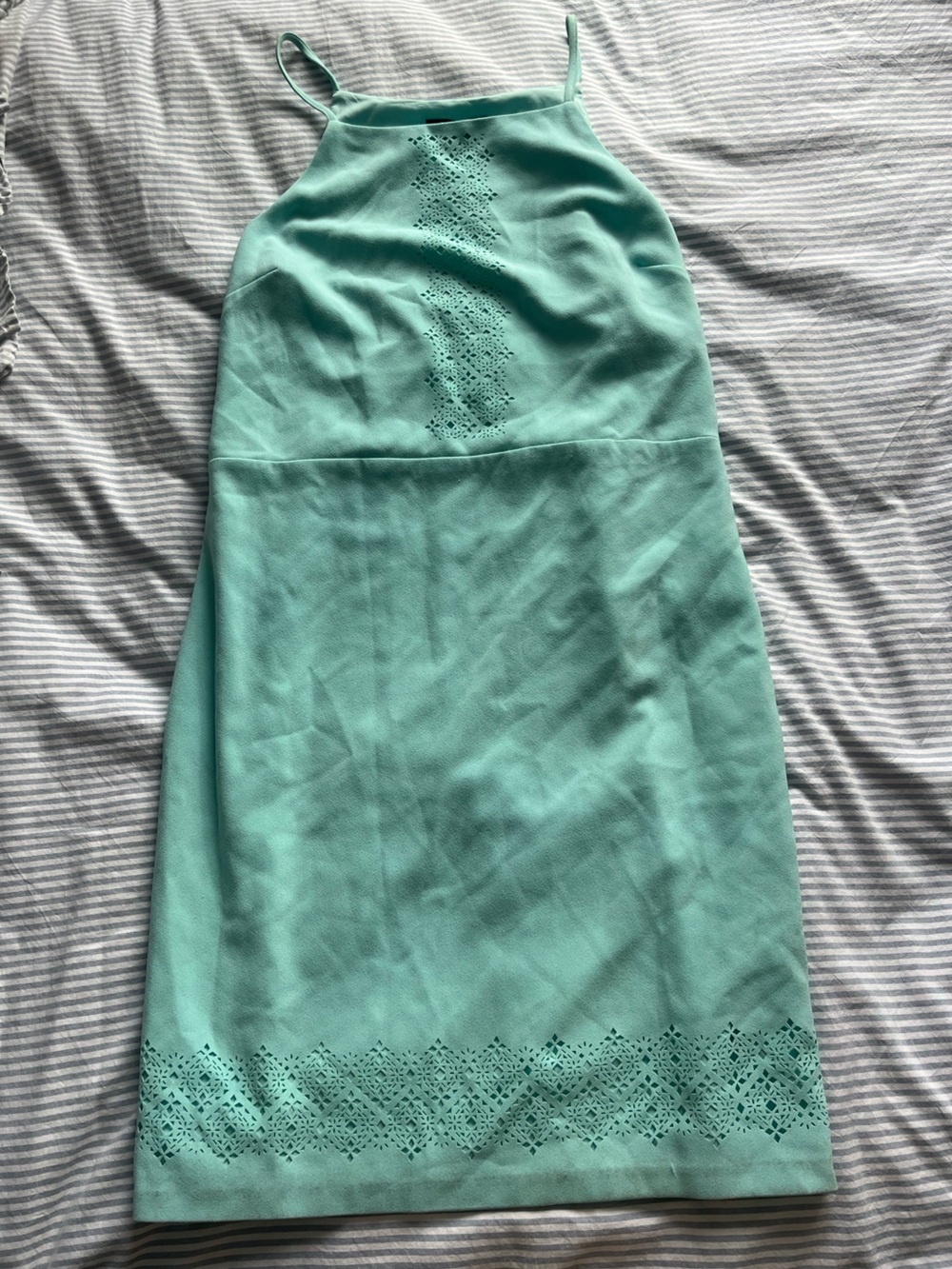 Banana Republic Aqua Blue Eyelet Shift Dress